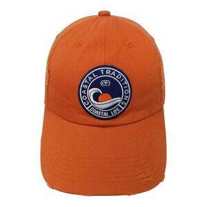 Coastal Traditions Tuck Strap Cap Patch Trucker Baseball Distressed Hat District